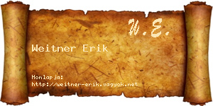 Weitner Erik névjegykártya